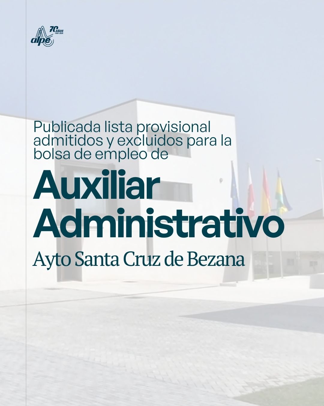 Publicada lista provisional de admitidos y excluidos para la bolsa de Auxiliar Administrativo C2 en Santa Cruz de Bezana