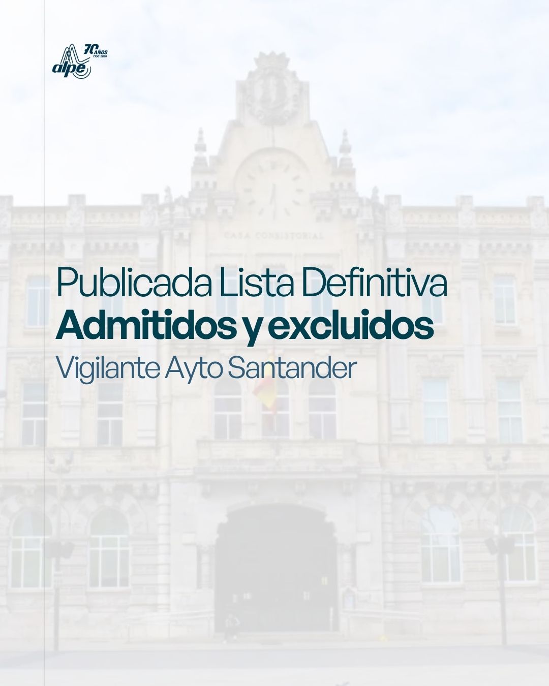 Oposiciones vigilante Santander 2026: lista definitiva de admitidos y excluidos