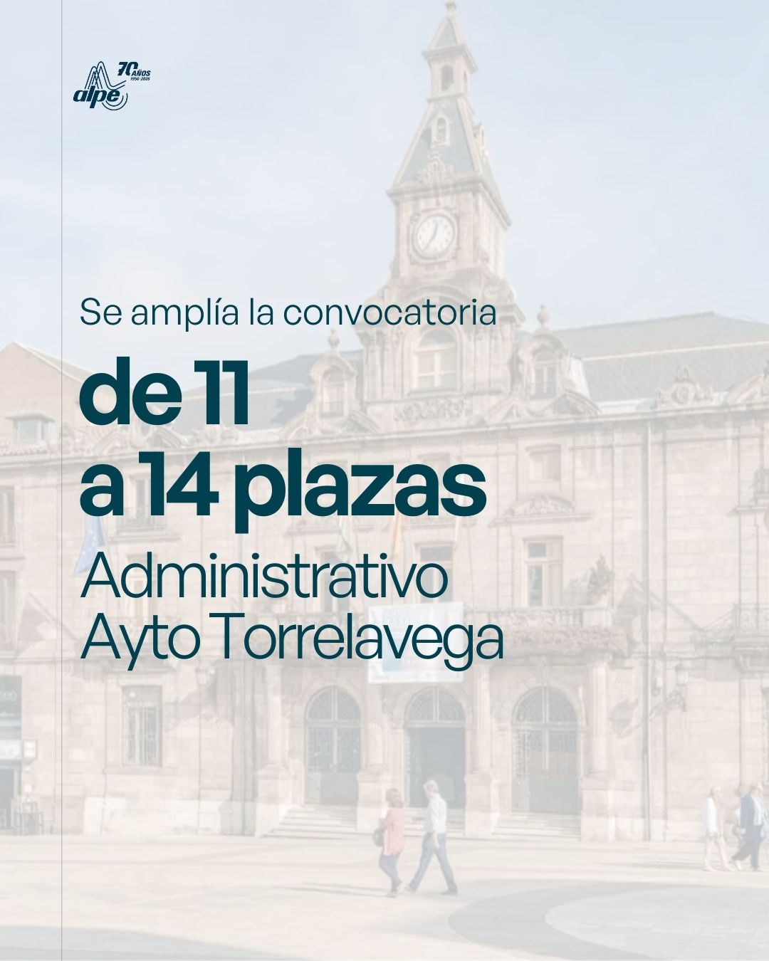 El Ayuntamiento de Torrelavega amplía a 14 las plazas de Administrativo (C1)