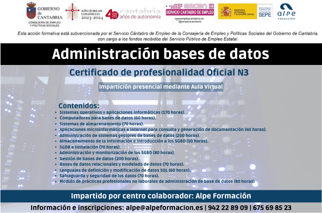 Certificado-de-profesionalidad-oficial-Adminitración-bases-de-datos.-Alpe-Formación