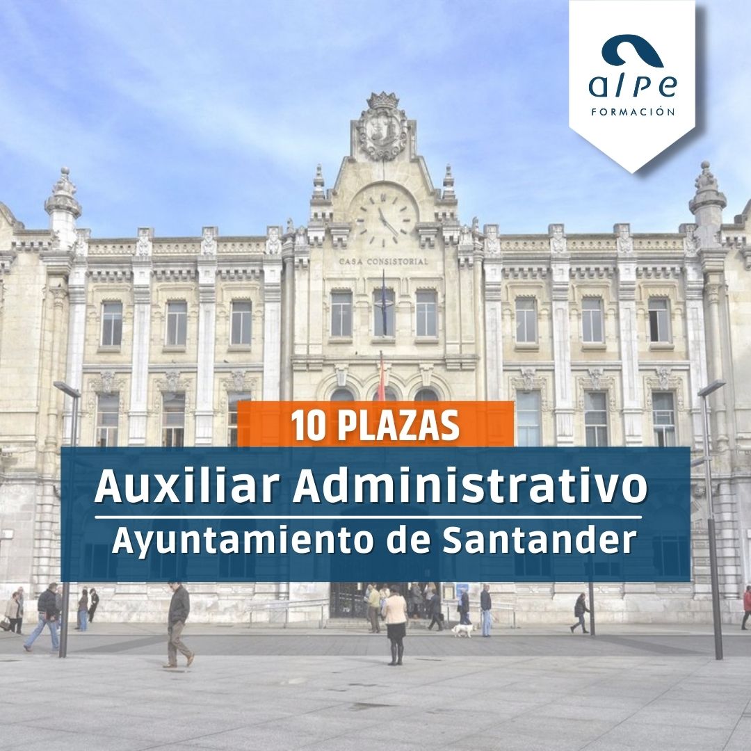 10 plazas Auxiliar Administrativo Ayto Santander