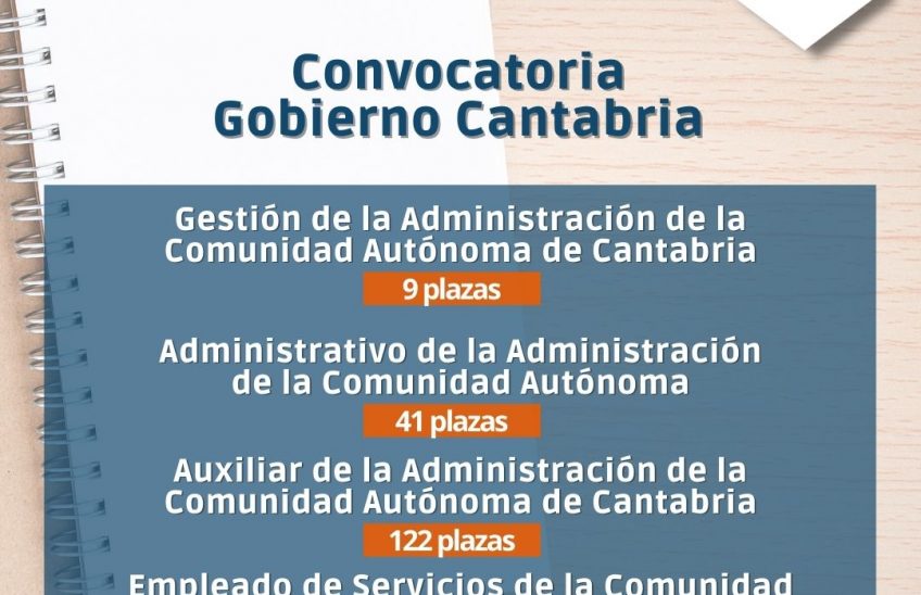 Convocatoria Gobierno de Cantabria. Academia de oposiciones Cantabria. Alpe Formación