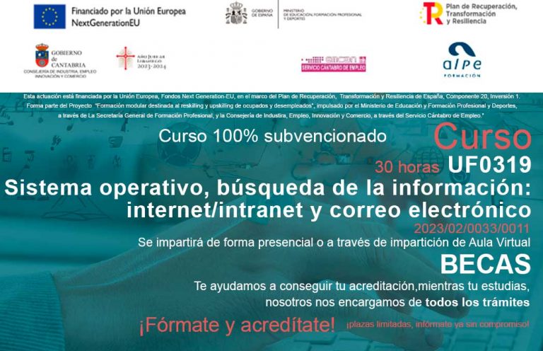 Curso Sistema operativo, búsqueda de la información: internet/intranet y correo electrónico UF0319