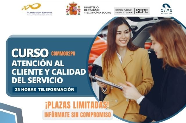 curso ATENCIÓN AL CLIENTE Y CALIDAD DEL SERVICIO Alpe Formación