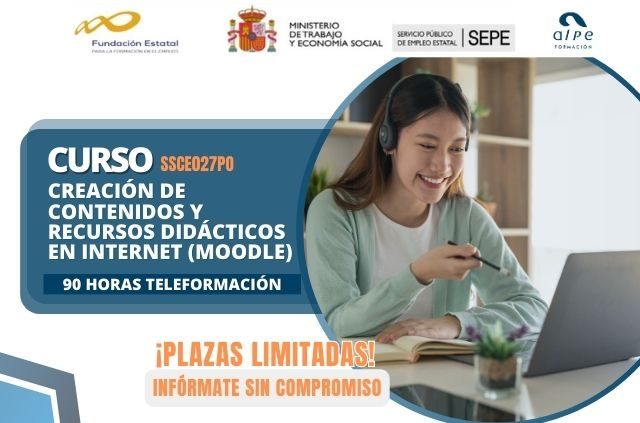 CREACIÓN DE CONTENIDOS Y RECURSOS DIDÁCTICOS EN INTERNET (MOODLE) Alpe Formación 