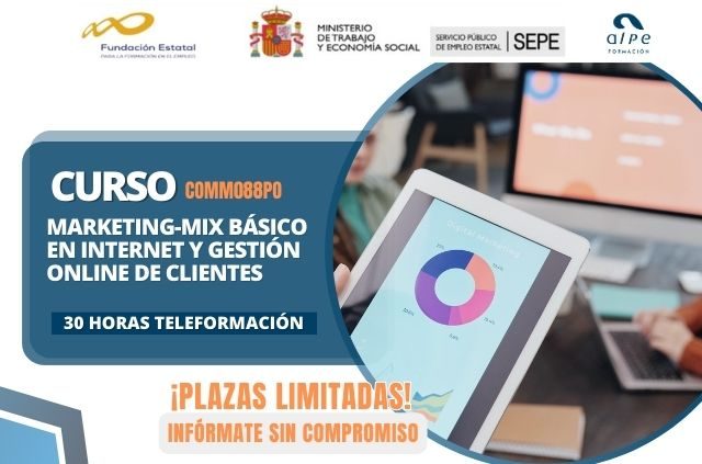 curso MARKETING-MIX BÁSICO EN INTERNET Y GESTIÓN ONLINE DE CLIENTES
