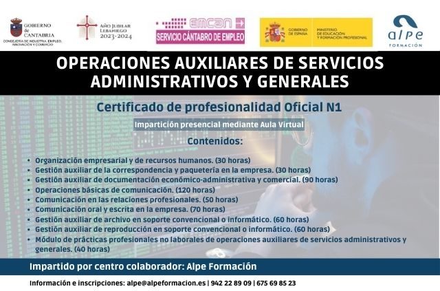 Operaciones Auxiliares de Servicios Administrativos y Generales