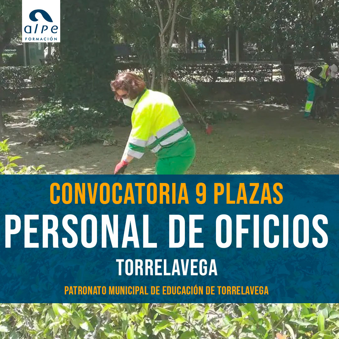 Convocatoria de 9 plazas Personal de Oficios Torrelavega