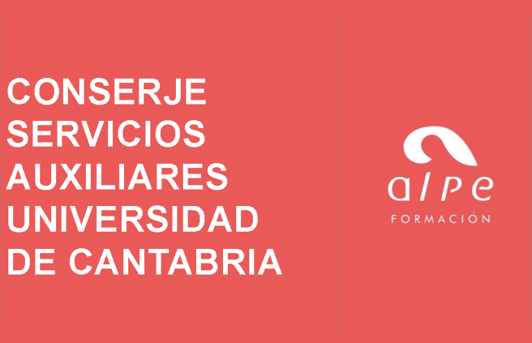CONSERJE SERVICIOS AUXILIARE UNIVERSIDAD DE CANTABRIA